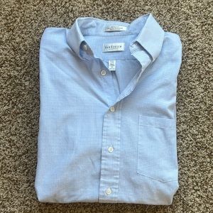 Van Heusen Mens Medium Pattern (blue/white) Short Sleeve Button Up Shirt